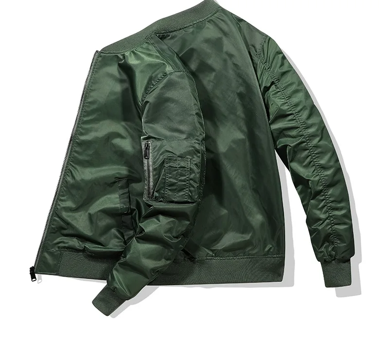 
casual stylish wholesale custom logo winter bomber windbreaker jacket men 