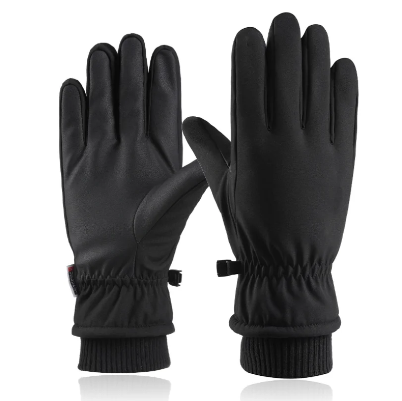 Outdoor anti-slip thickening winter hand glove mens winter warm waterproof touch screen warm gloves