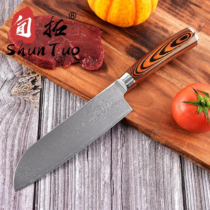 Кухонный набор с японским Дамасским ножом 8 дюймов и лезвием из дамасской стали