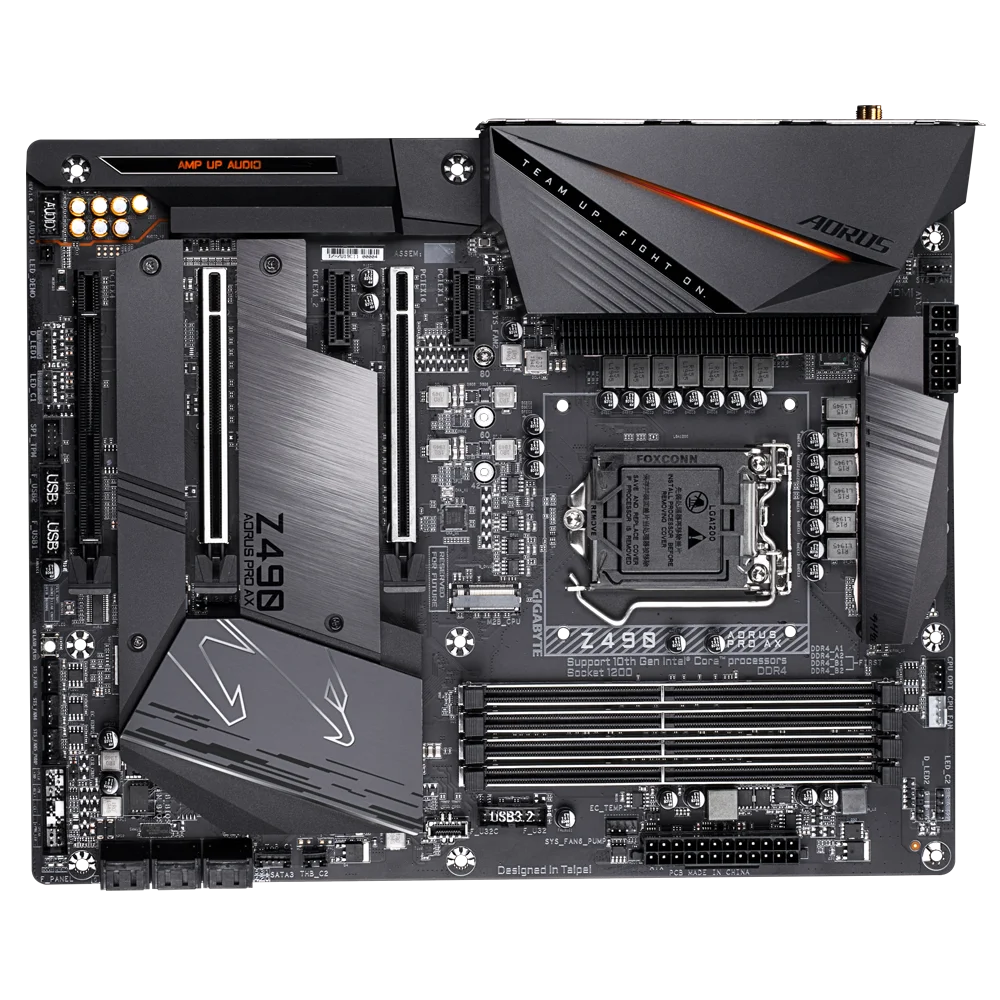 Best Price Gigabyte Computer Motherboard Z490 AORUS PRO AX DDR4 LGA 1200 Support i7 i9 Processor Gaming Processor