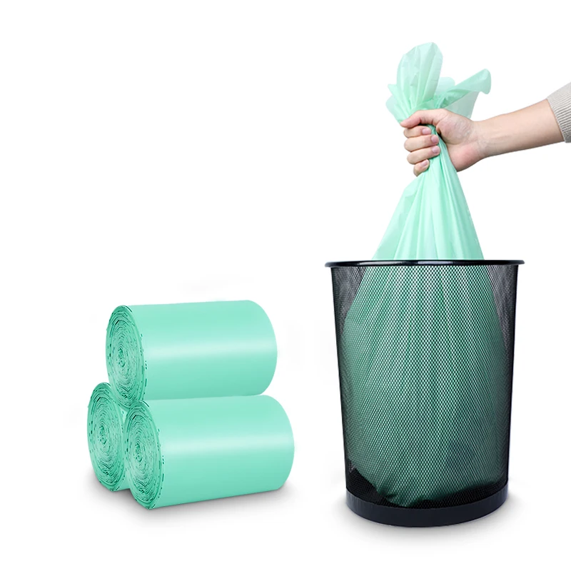 Kitchen Biodegradable recyclable Drawstring Trash Rubbish garbage bag / bin bag liner