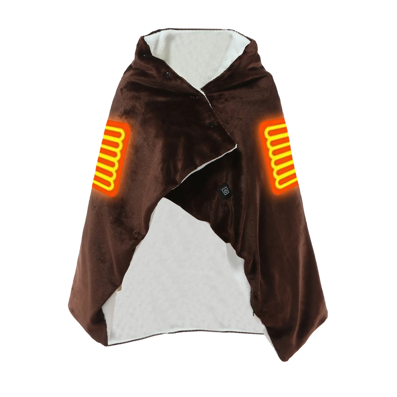 Wholesale Coral Fleece Wearable Electric Blankets Winter Warm USB Charging Heating Blanket 3 Levels Heated Shawl