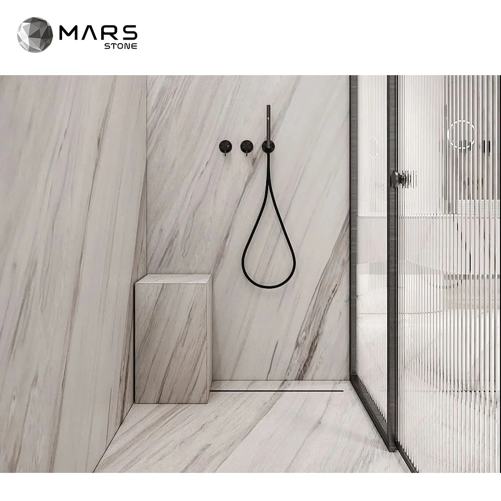 Marsstone Indoor Natural White Marble Greece Volakas Dramas White Marble Polished Tiles and Slabs for Hotel Design Decoration