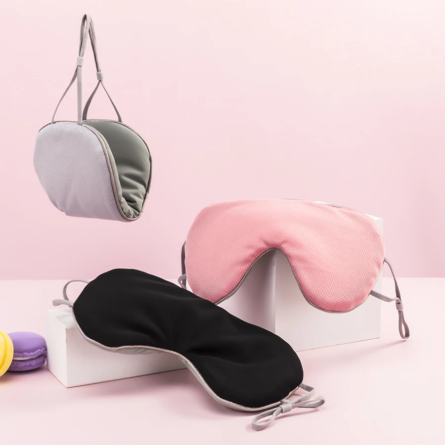 
ShanLiang high quality luxury blindfold yoga travel eye care pad covers Big size Rayon sleeping eye mask 