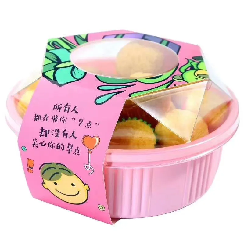 Круглая коробка для торта от производителя, прозрачные блистерные упаковочные коробки для сыра, мусса, кондитерских изделий