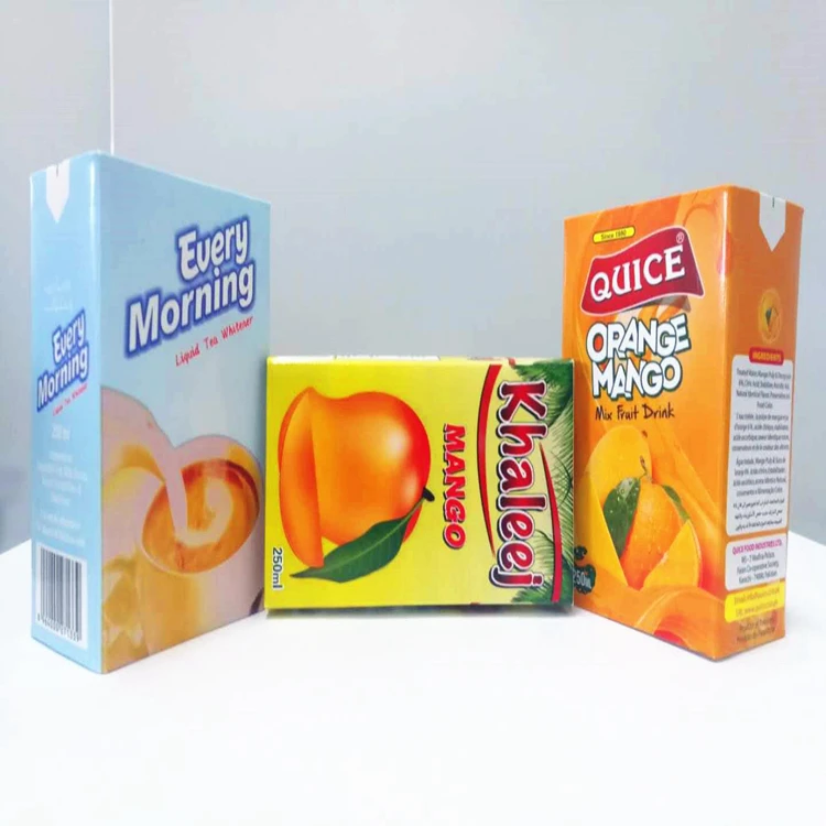Aseptic Paper  Packaging For Juice 250ml