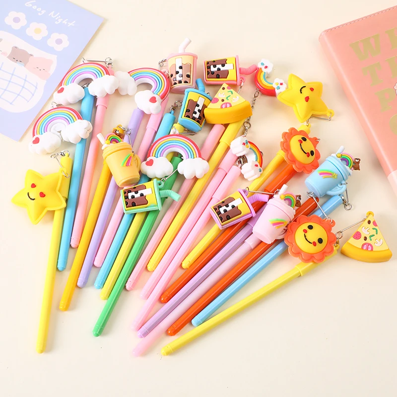 Оригинальная нежная Подвеска для молочного чая звезды солнце луна радуга милые аксессуары шариковая ручка гелевая чернильная подарок девушке награда