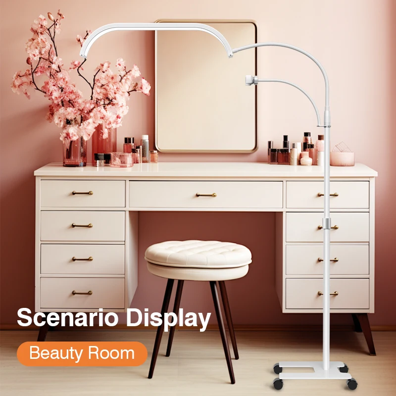 Cosmetic Half Moon Fill Light for Eyelash Extensions Moon Light Lamp for Lashes Led Floor Lamp for Beauty Salon Tattoo