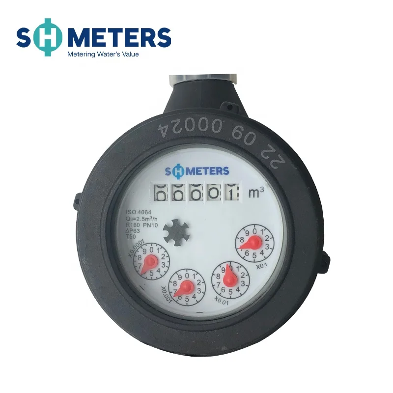 DN15-DN50 Home Water meter OEM Cold Water Easy Installation Multi-jet Plastic Water Meter