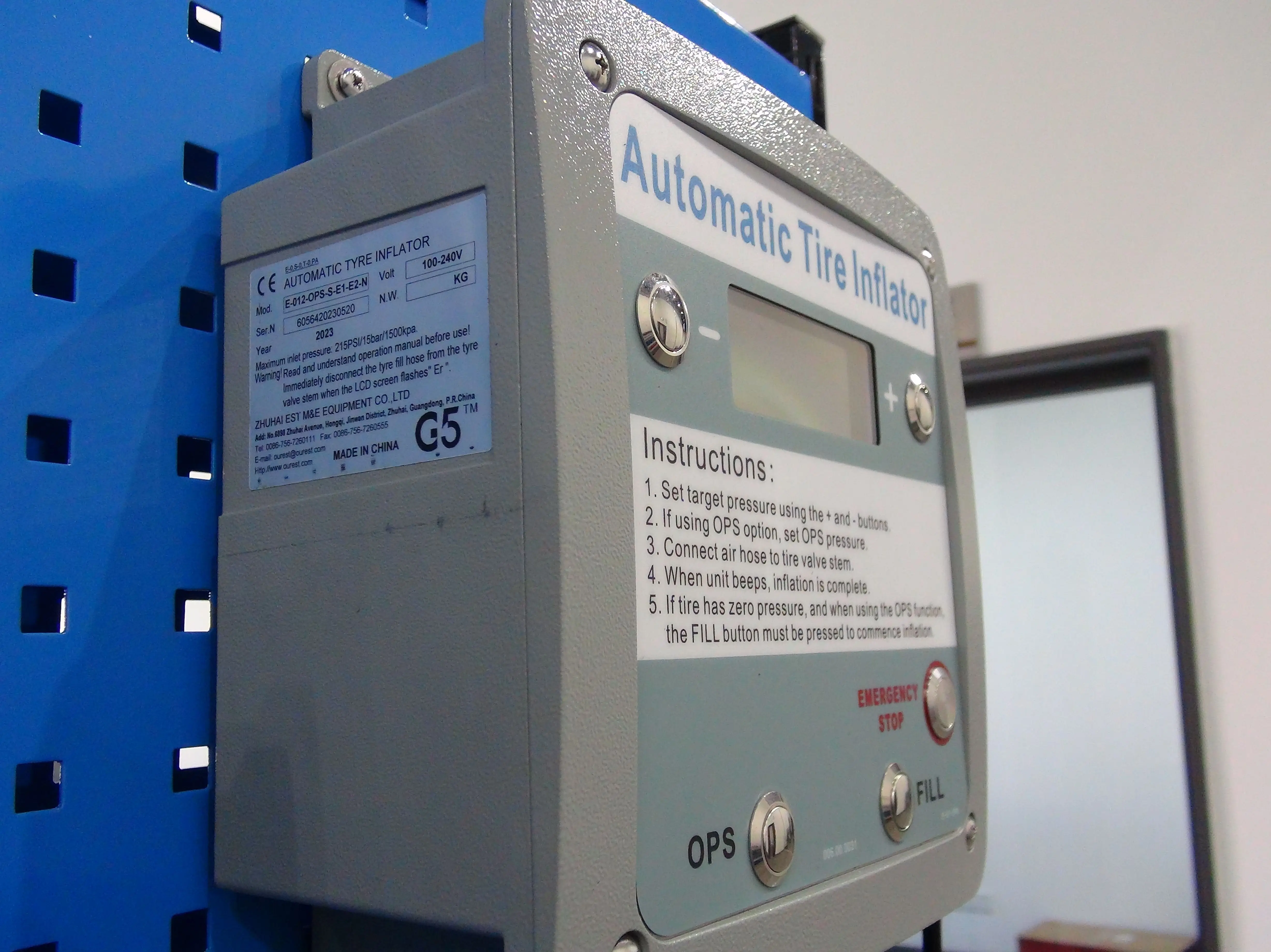 G5 other vehicle equipments wall mounted tyres air pumps Automatic Tyre Inflators With 2 Emergency Stop Switch car Tire Inflator