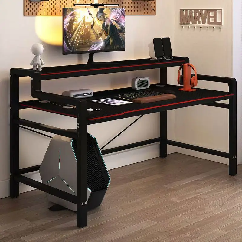 Modern desktop computer with Screen Furniture Board 4-person desk 4-seat workstation