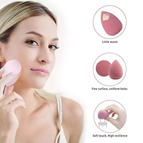 Wholesale Hydrophilic Polyurethane Cosmetic Puff Super Soft Beauty Foundation Makeup Sponge Blender Case 4Pcs/set Makeup Egg