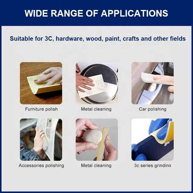 AOZHONG Factory Yellow Abrasive Sanding Sponge Roll 115MM*25M Abrasive Paper Foam Roll