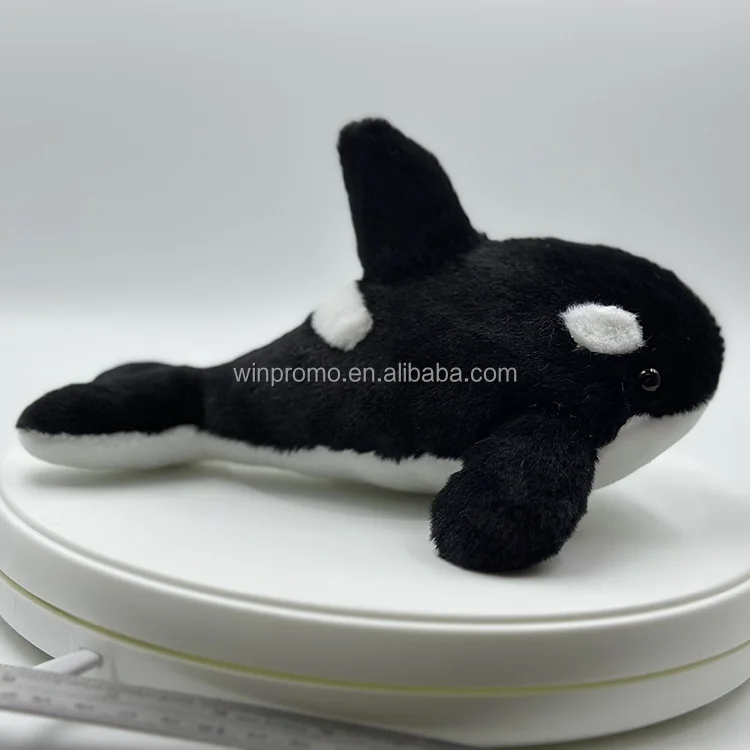 High Quality Custom Promotional Stuffed Animal Toys Plush Cartoon Orca Whale Toy for Kids