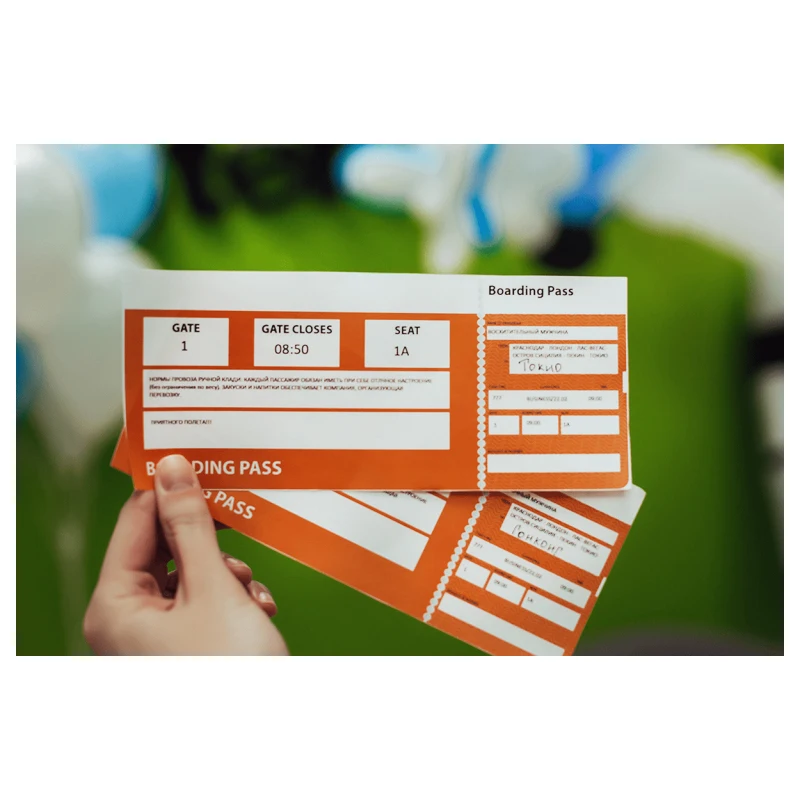 
Custom Flight Ticket Printing Airline Thermal Paper Boarding Pass,Full Color Boarding Pass Ticket Printing 
