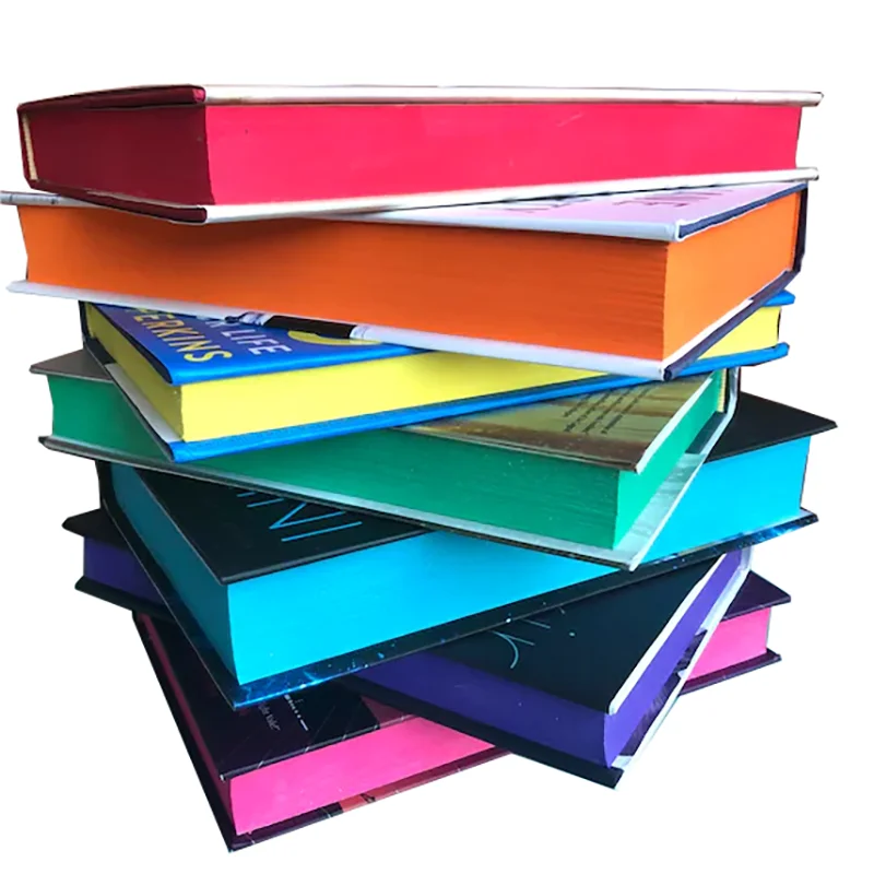 Print on Demand Books Printing Hardcover Purple Foil Stenciled Painted Sprayed Edges Fashion Vintage Novels Book