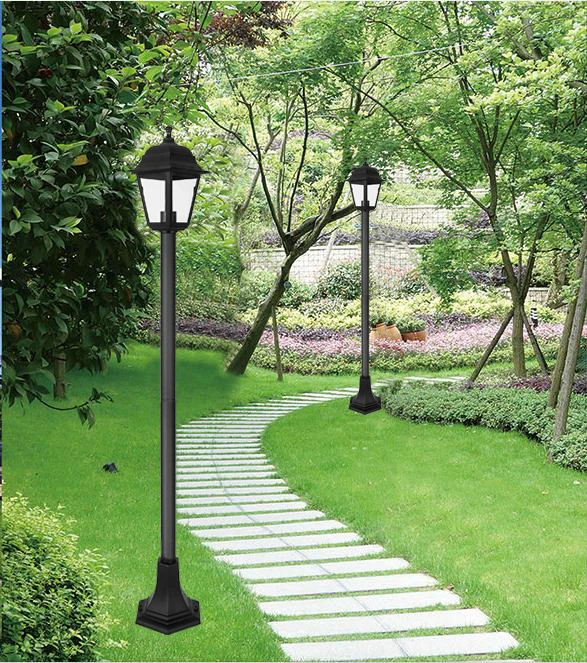 P4101 4pcs Glasses  Energy Saving Induction Lamps BULB Outdoor Classic Garden Light Ip44 Street Lamp Street Pole Light Lawn Lamp