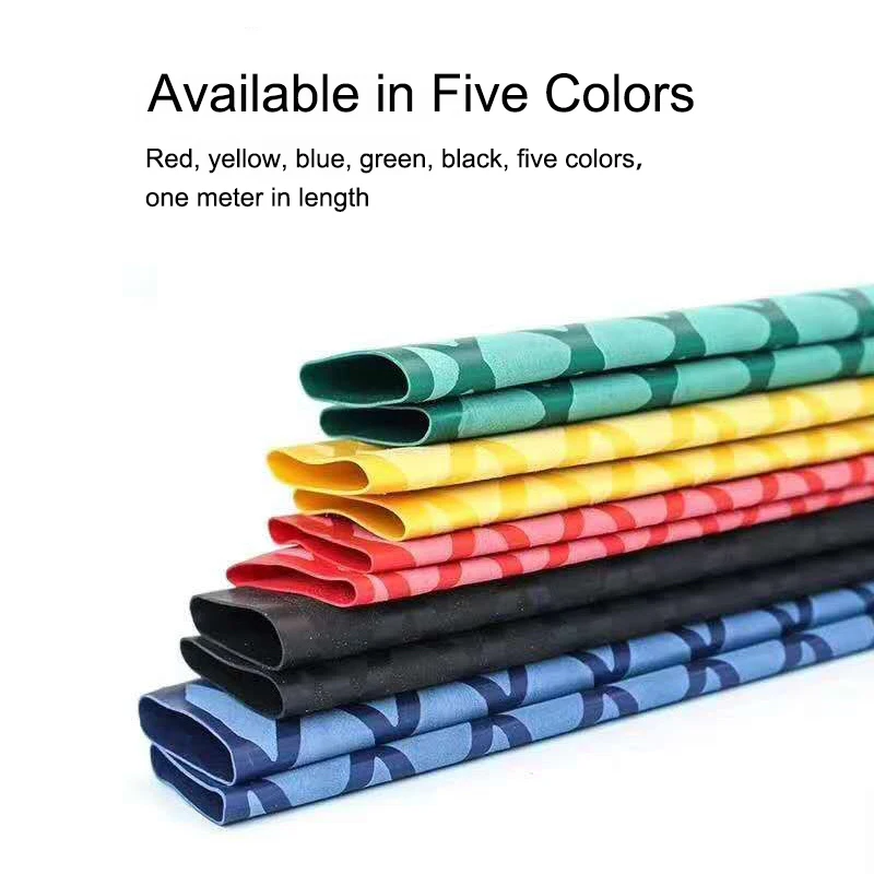 15mm 5 Colors Non-slip Heat Shrink Wrap Tubing Fishing Rod Insulation Protective Polyolefin Racket Handle Grip