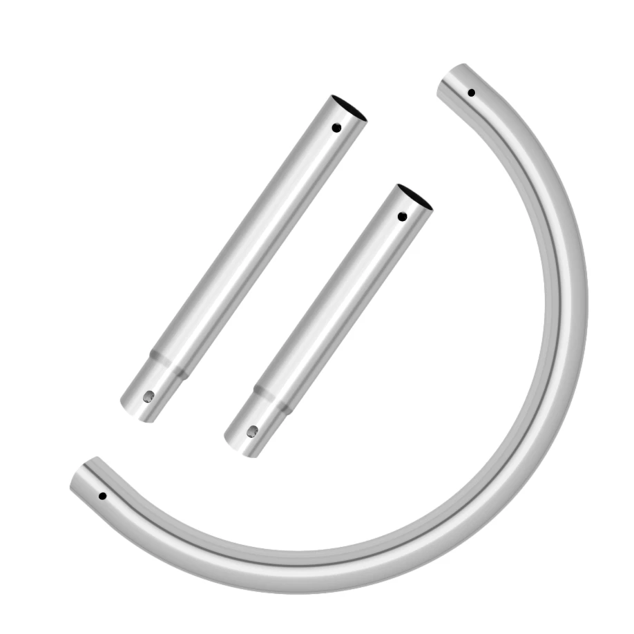 Customized Professional Manufacture Circular Matt Silver Aluminium Round  Metal Tube