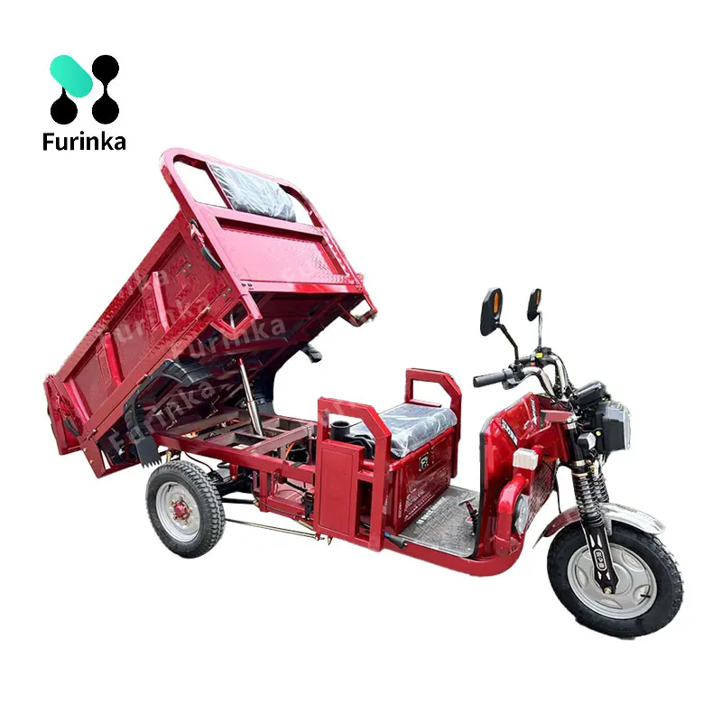 China electric cargo tricycle 600 kg open body type agricultural vehicle electric tricycle for passenger seat and cargo