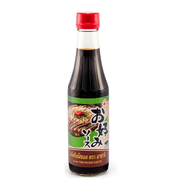 Japanese Pizza Sauce Little Sour And Little Sweet Taste Japanese Okonomi Sauce 300ml in Glass Bottle Packaging