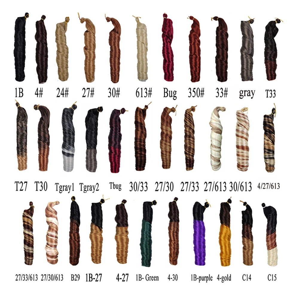 Answer Hair 22 Inch 150g Spiral  Loose Body Wave Synthetic Braiding Hair Spiral French Curls Extensions for Woman