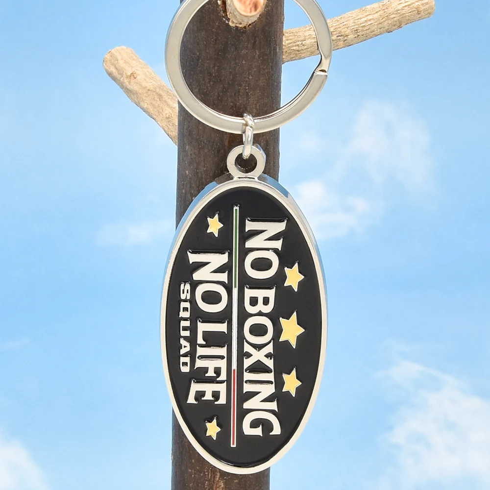 Key ring maker sample free promotion simple custom logo metal zinc alloy medal key ring for sale