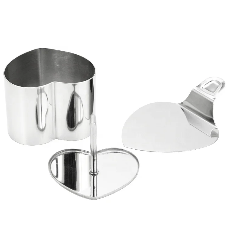 Heart Shape Dessert Ring 430 Stainless Steel Mousse Cake Decorating Molds
