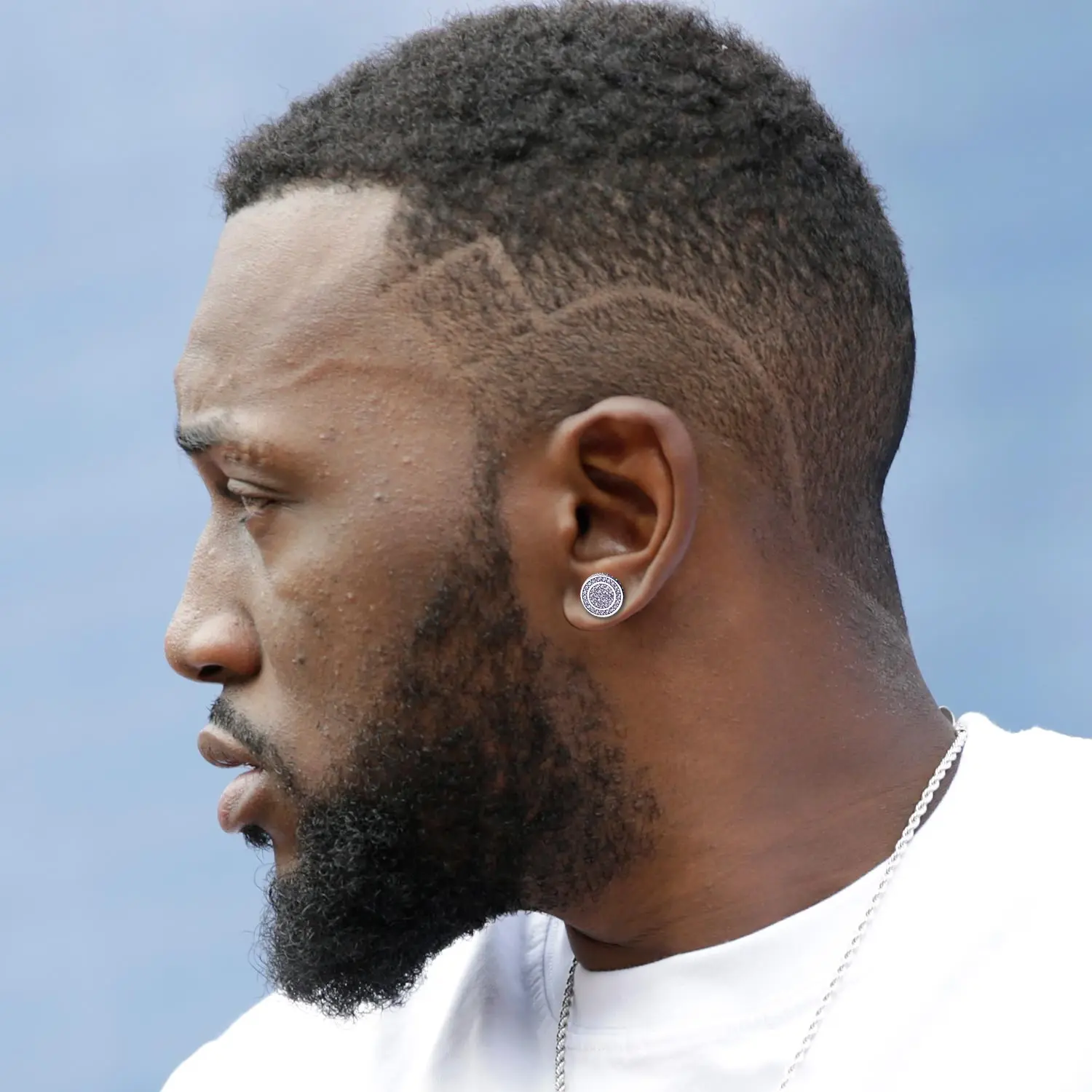 Серьги-гвоздики 925 стерлингового серебра 14 карат Позолоченные с фианитом