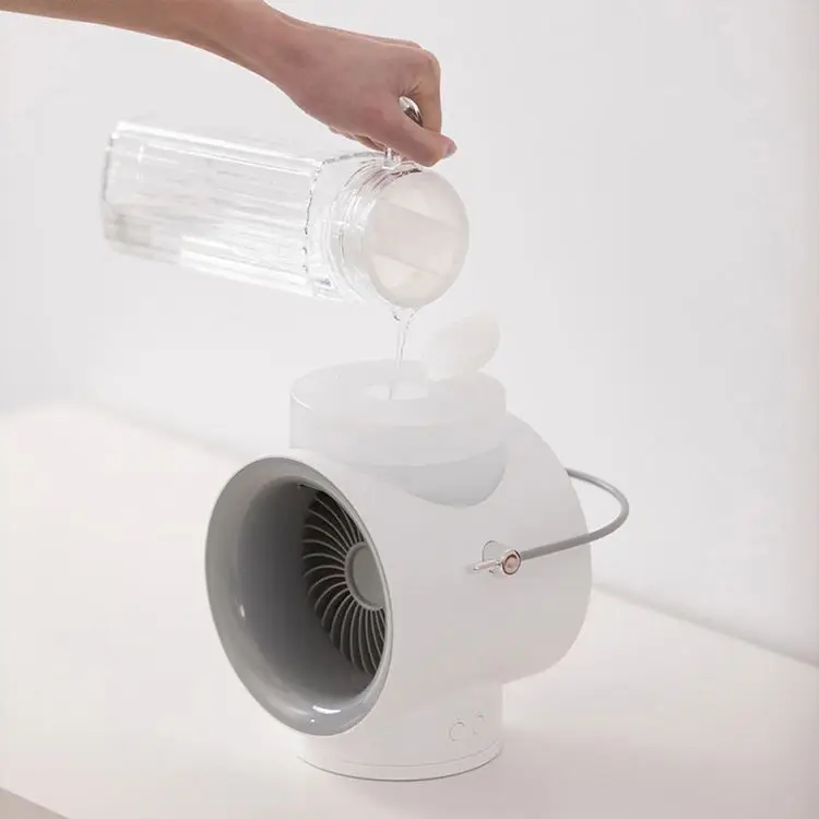 Summer new desktop usb fan mini portable air conditioner fan with night light portable aromatherapy air cooler