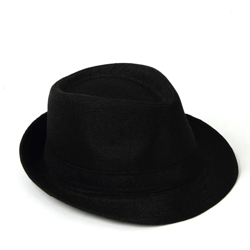 Jazz Hat style linen solid colored top hat for men and women in a couple of sun visor
