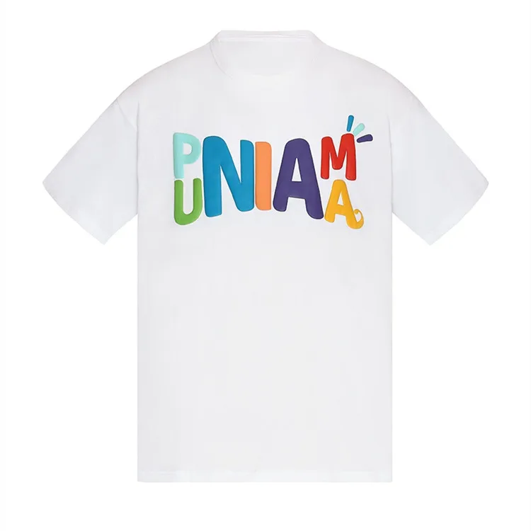 Custom Design Moisture Wicking Drop Shoulder Acid Wash Dryfit Vintage Blank Heavy Cotton Polyester Round Neck Puff Print T-Shirt