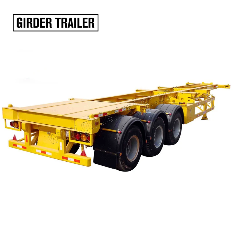 New or used trailer and chassis 3 axles 40 foot 48 ft 53 ft reefer fixed shipping container skeletal semi trailer for sale