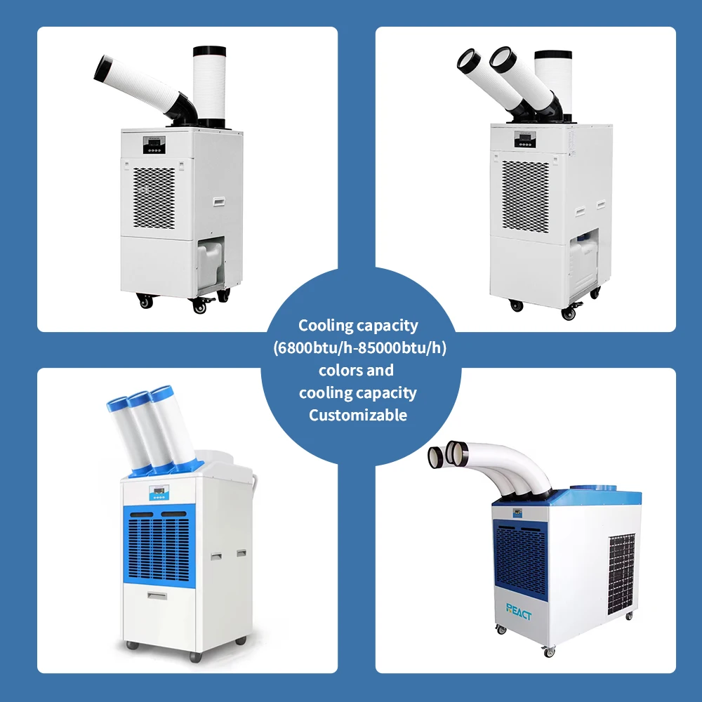 15000btu Shake Head Portable Air Conditioner Cooling Mobile Spot Air Conditioner For Outdoor Exhibition