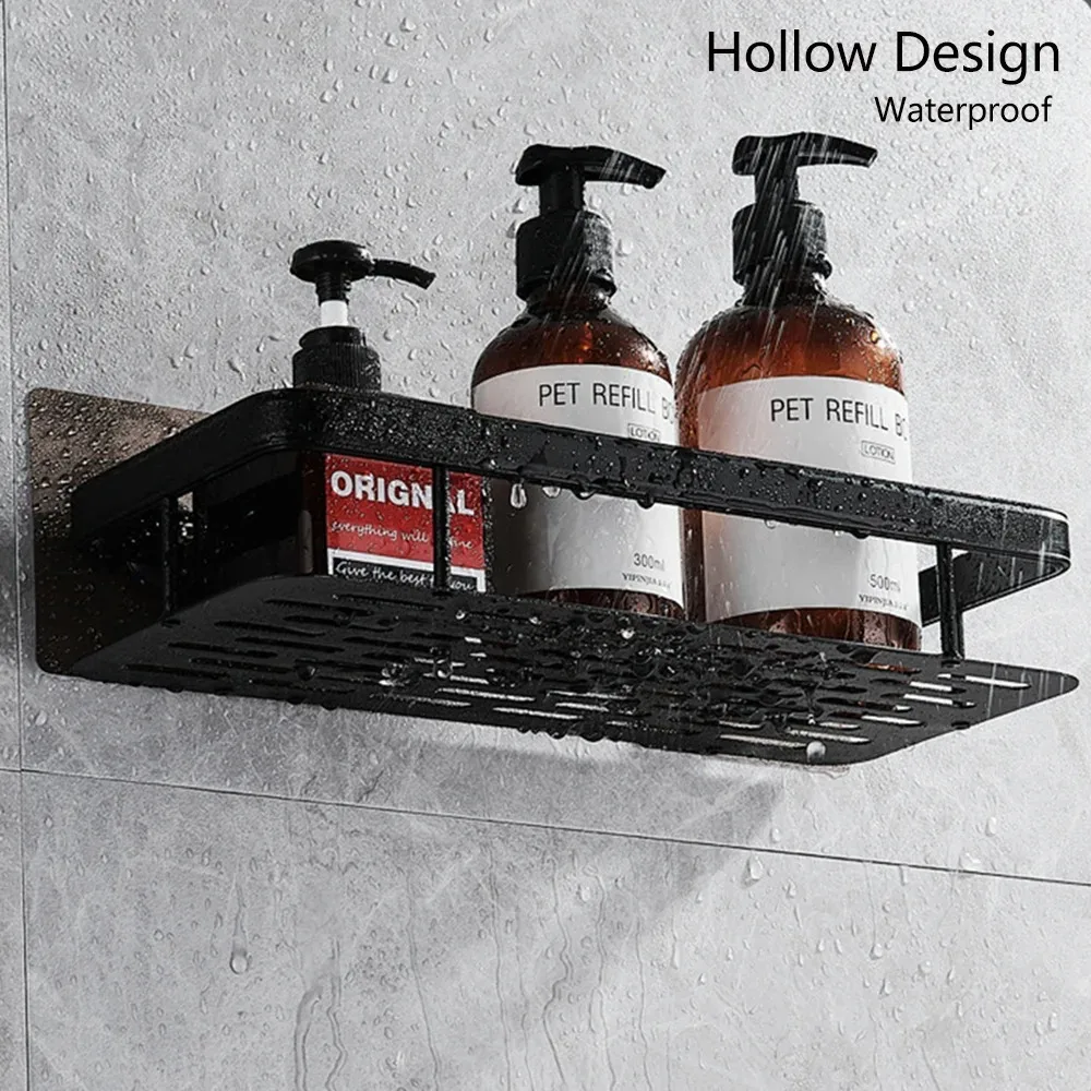 Wooden Bathroom Wall Mounted Shower Shelf Organizer Racks Cosmetic Shelves Storage Holder Toilet Bathroom Accessories  Corner