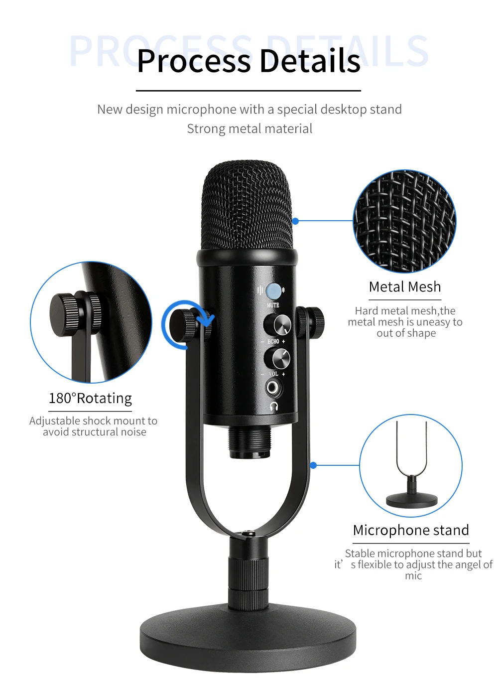 YARMEE broadcast microphone recording microphone manufacturers microphone for recording studio