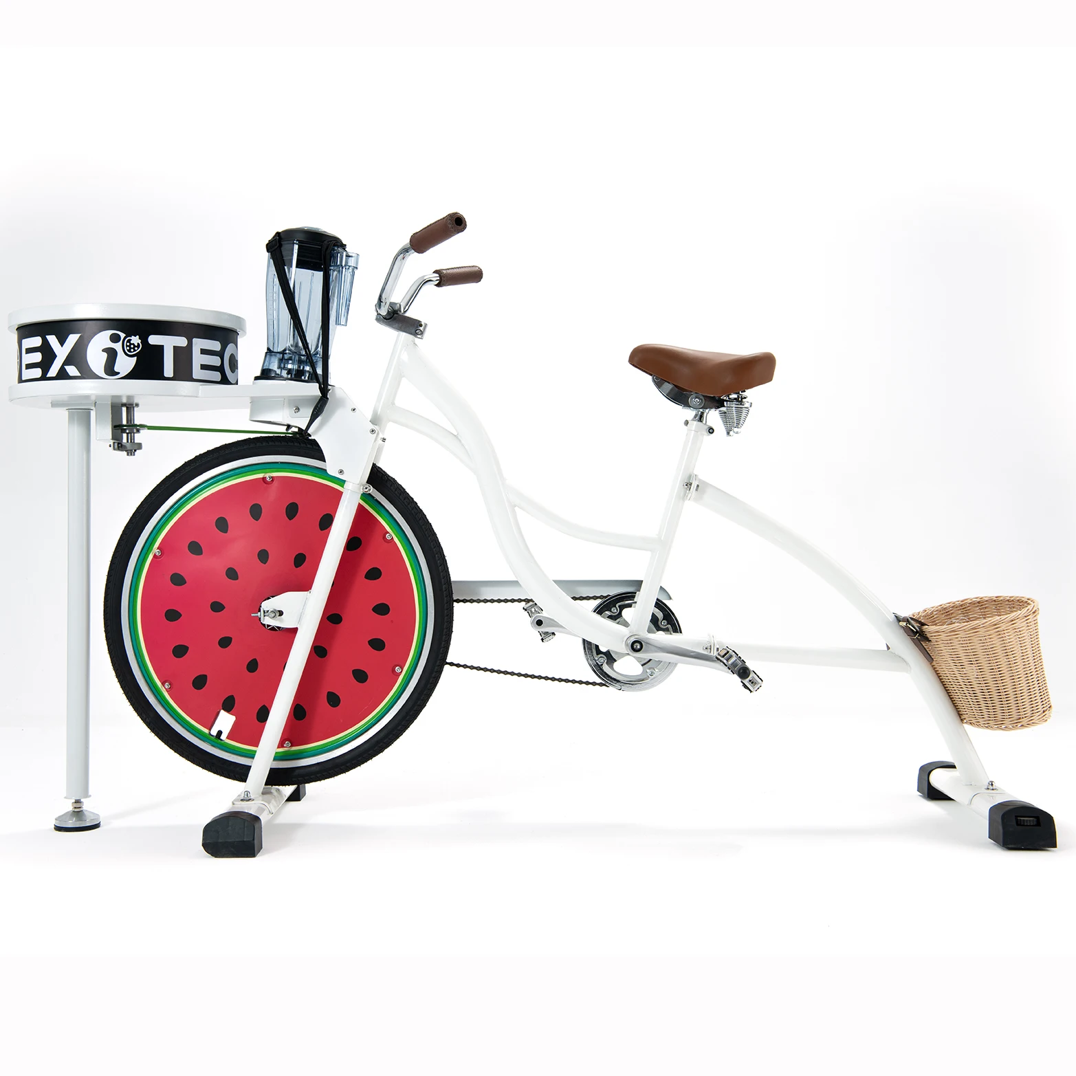 Exi 2024 newest  bike advertising style blender juicer and spin art multifunction bicycle
