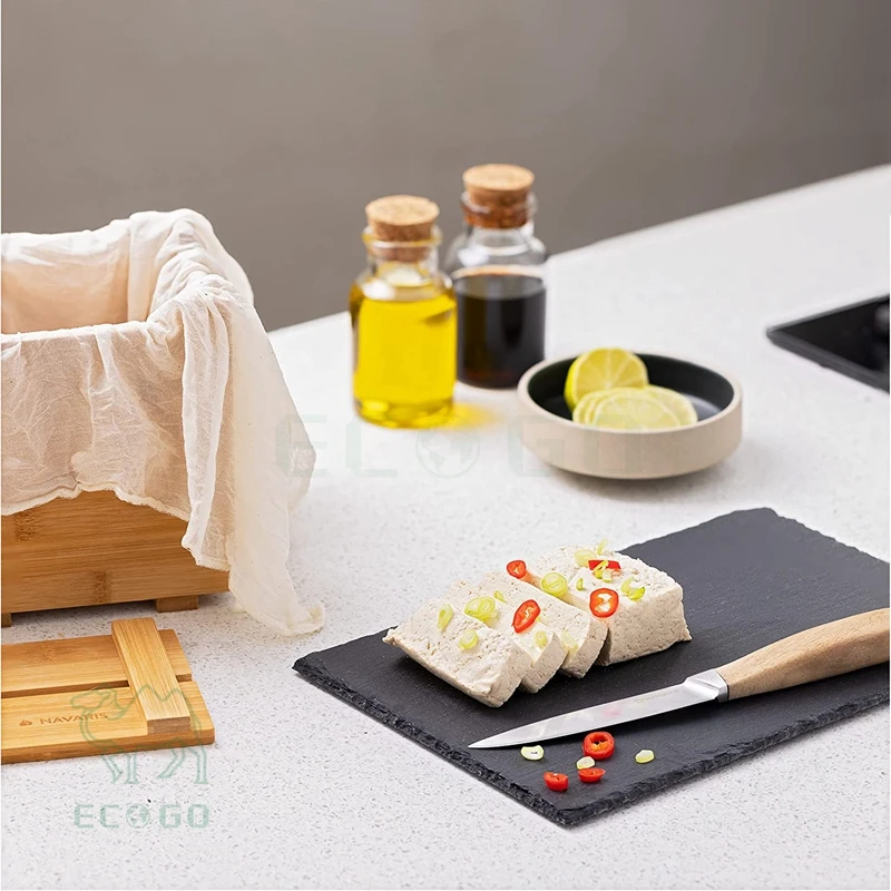Bamboo Tofu Press Cheese Maker Tofu Making Kit Wooden Press Tofu Mold for Making Fresh Homemade