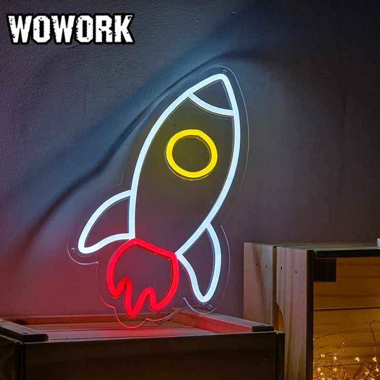 Заводская поставка от WOWORK миниатюрные прозрачные акриловые пластины гибкая неоновая вывеска с USB-проводом 5 в для украшения