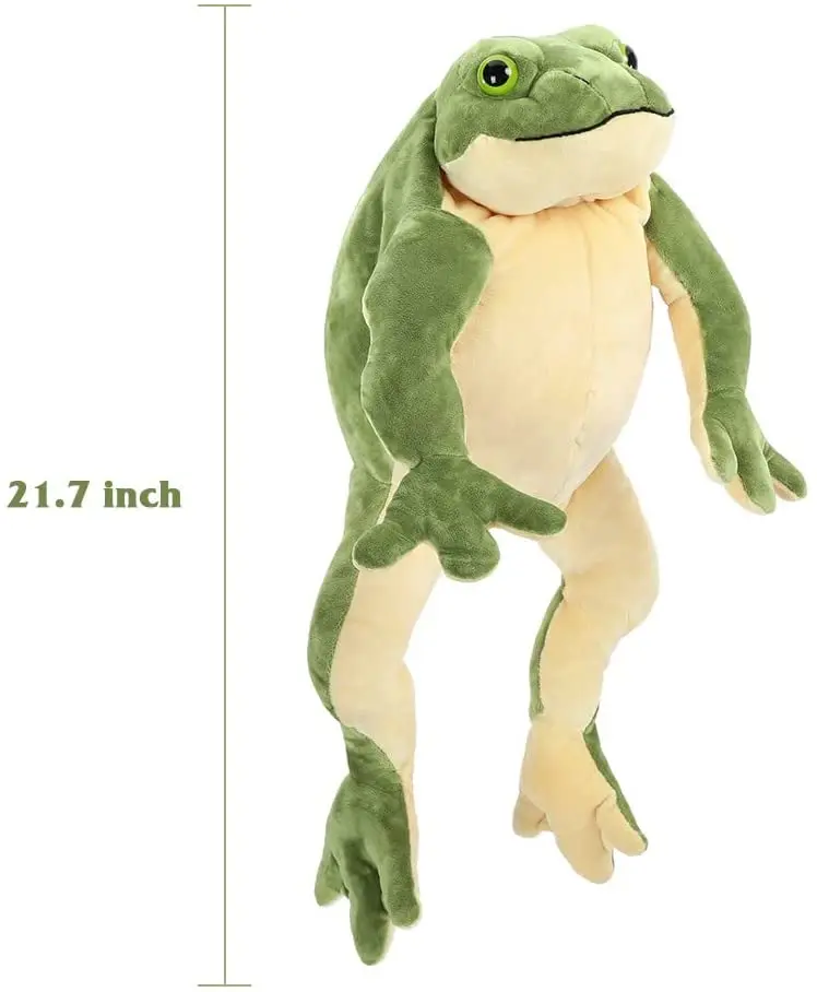 Giant Frog Stuffed Animal Frog Plush Toys, Soft Frog Hugging Pillow for Kids Children, 22 Inch Green