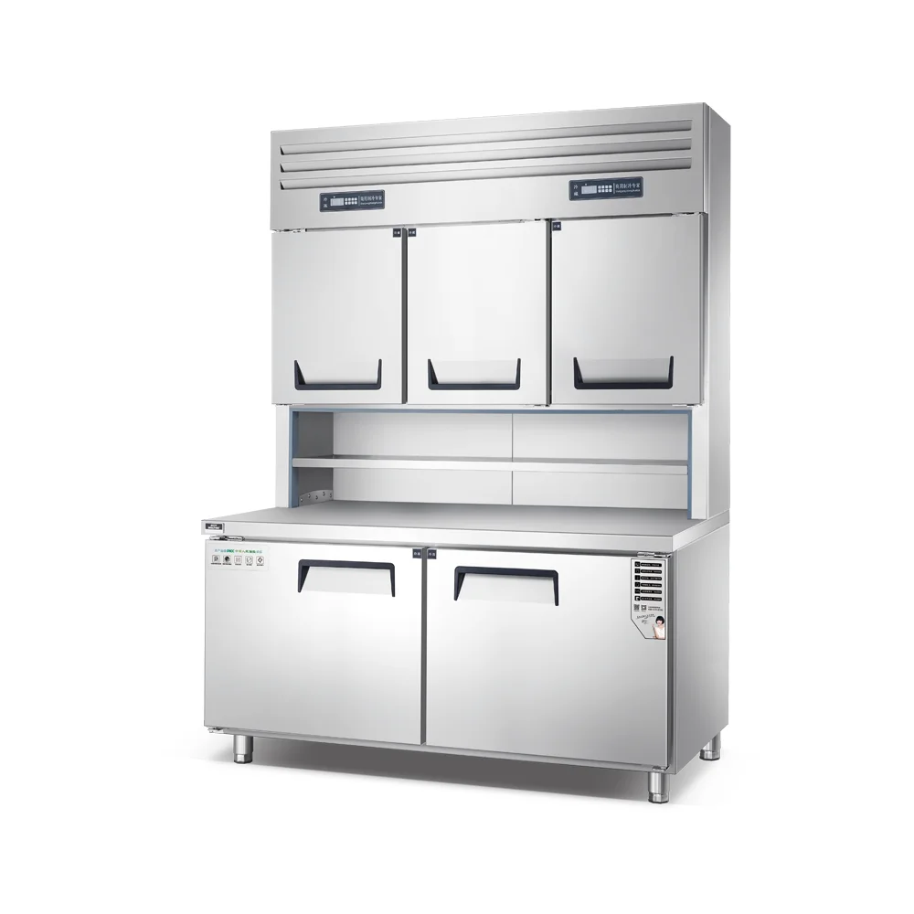 Good quality long service time industrial commercial refrigerator freezer door glass commercial vitrine refrigere