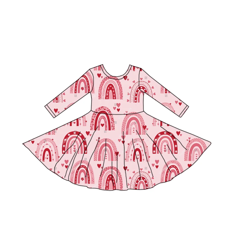 Toddler baby Clothes Children girls dresses Cartoon Print Dresses Baby Girls Baby Clothes