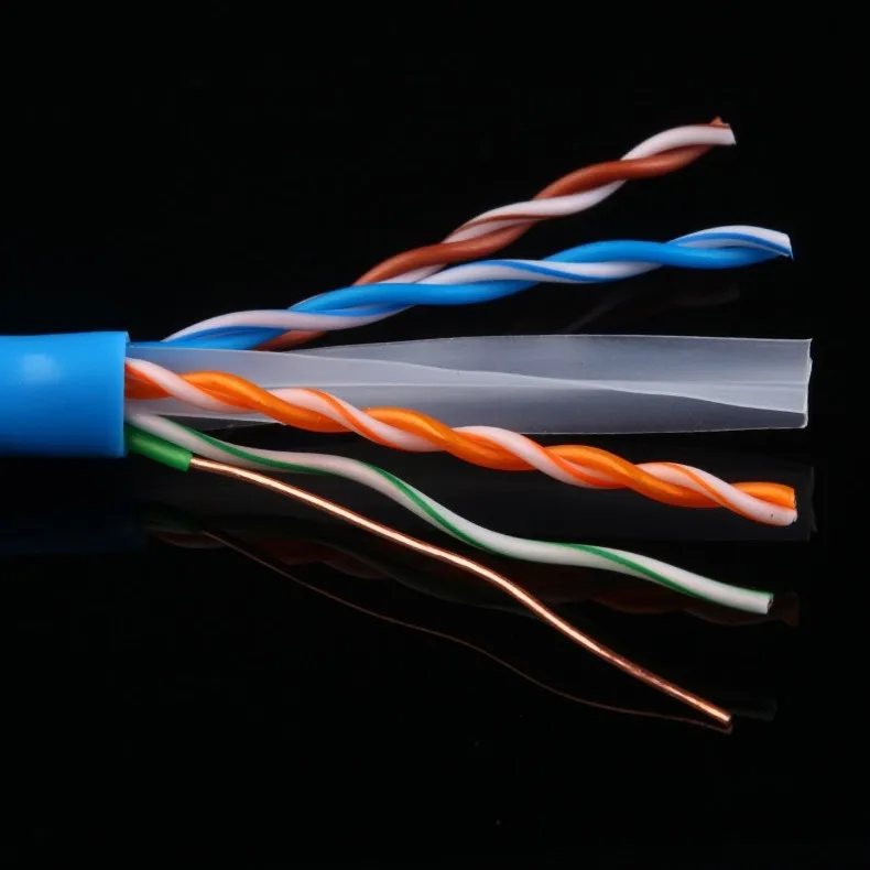 Bulk 1000ft Cat6 Solid Copper 250 Mhz UTP Ethernet LAN Cable PVC NEW Blue