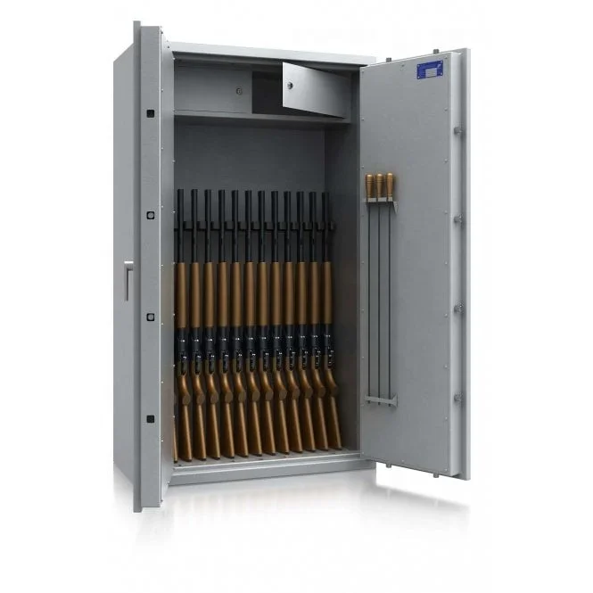  Secure steel Gun Cabinet Holds 6 Rifles and Includes A Heavy Duty Safe Stores locker