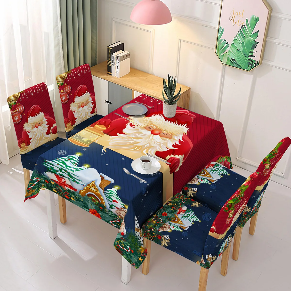 Christmas fabric microfiber wholesale 100% polyester Holland velvet printed fabric tablecloth
