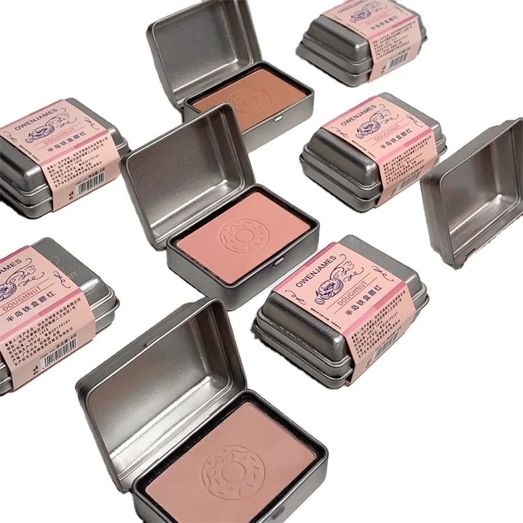 Peninsula iron box monochrome powder blusher can be customized to show white and false plain color, make up and repair