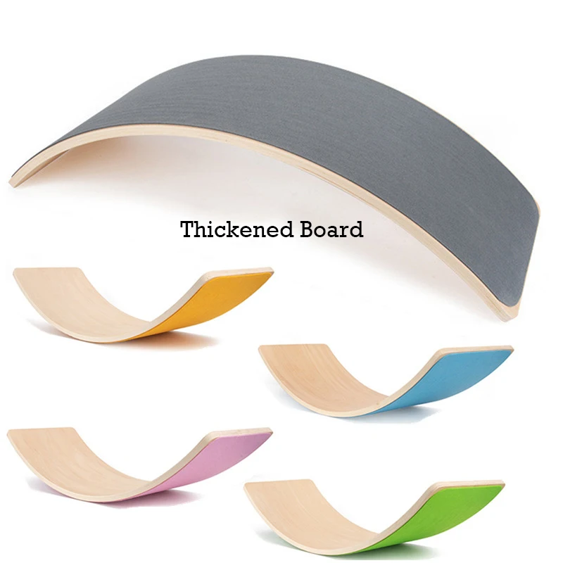 Montessori Teaching Aids Trainer Multi-functional Wooden Balance Board Fitness Wobble Board For Kids