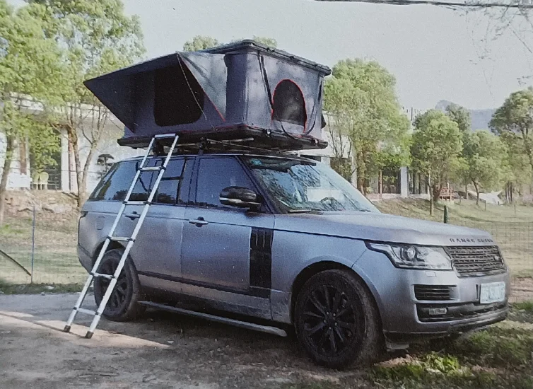 Outdoor UV Protection Adventure Hard Camping SUV Car Aluminum Hard Shell Roof Top Tent With Extension