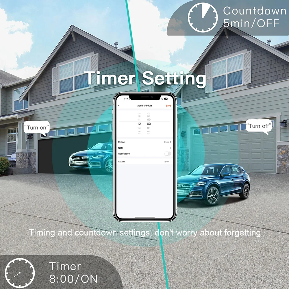 Tuya WIFI USB Switch Garage Door Controller Real-time Notification for Security Open the Door Everywhere Works With Smart Life