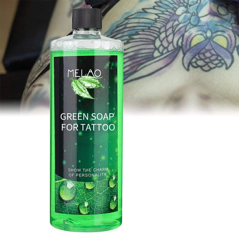 Green Foam Tattoo Soothing Solution Tattoo Green Soap Skin Clean 500ml for Tattoo Aftercare